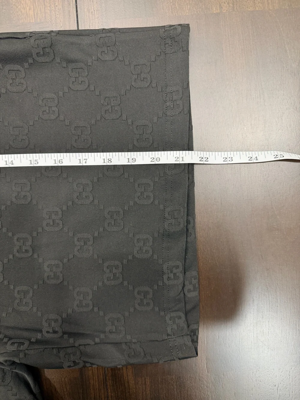 Gucci Black Tee and Shorts with Brown Logo-Trim